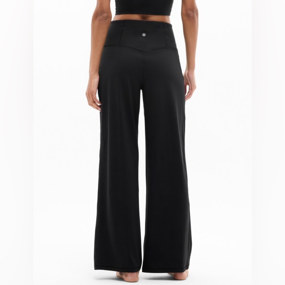 NWT Athleta Elation Wide Leg Black Pant Sz Large. - Picture 3 of 9